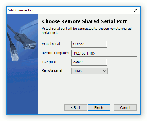 Select Remote Serial Port