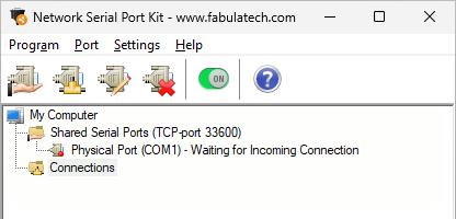 Network Serial Port Kit Toolbar